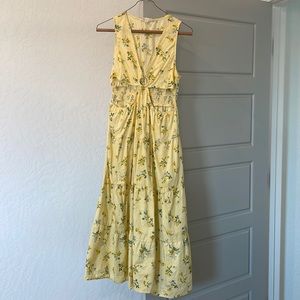 Yellow floral sundress